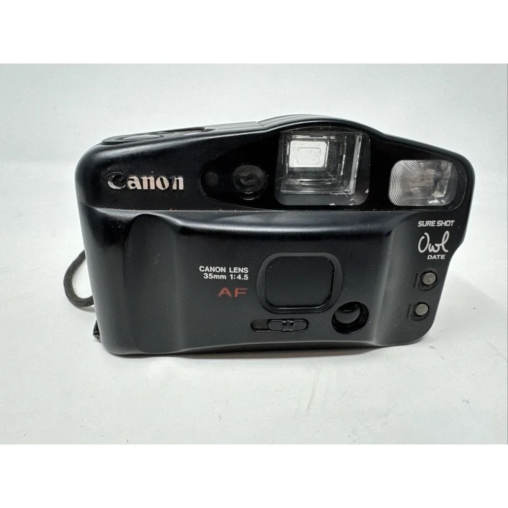 CANON Sure Shot Owl 35mm Film Camera - Tested Works - Battery Door Won't Latch